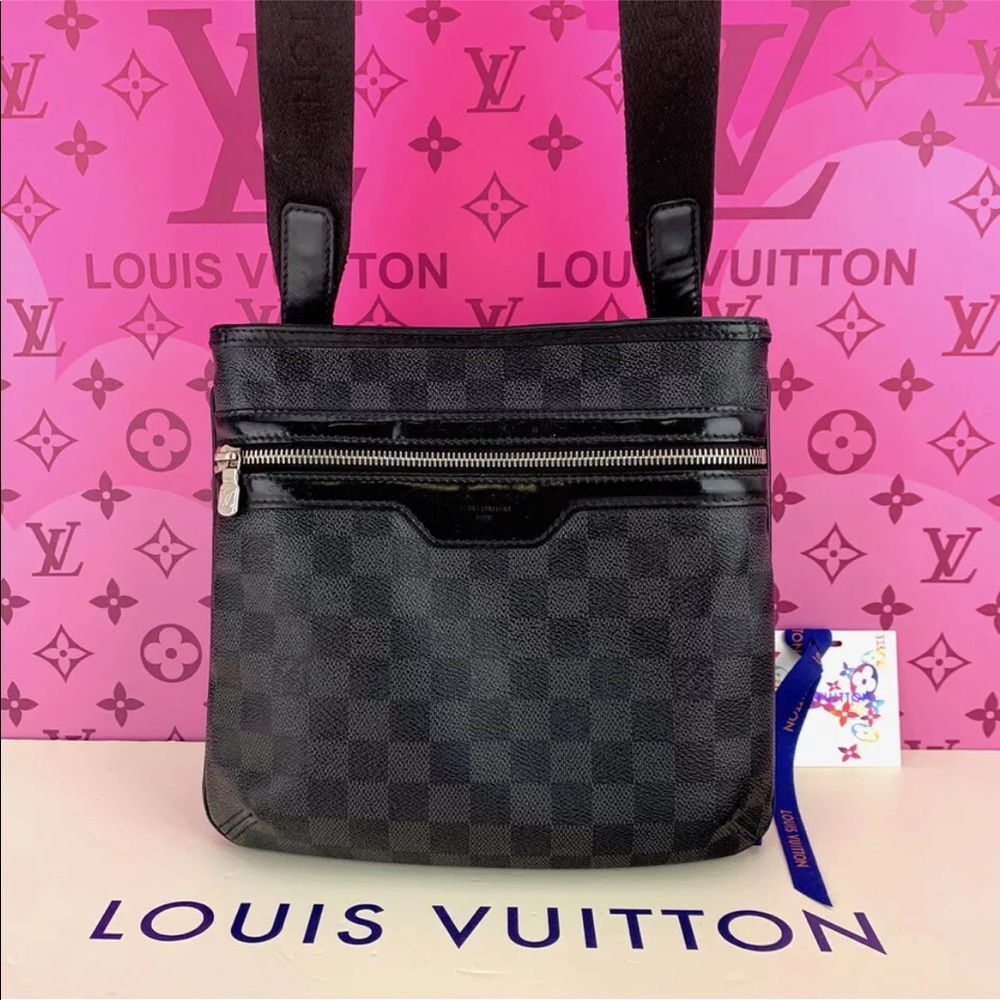 Authentic Louis Vuitton Thomas Damier Graphite Crossbody PM RI3173 France Bag